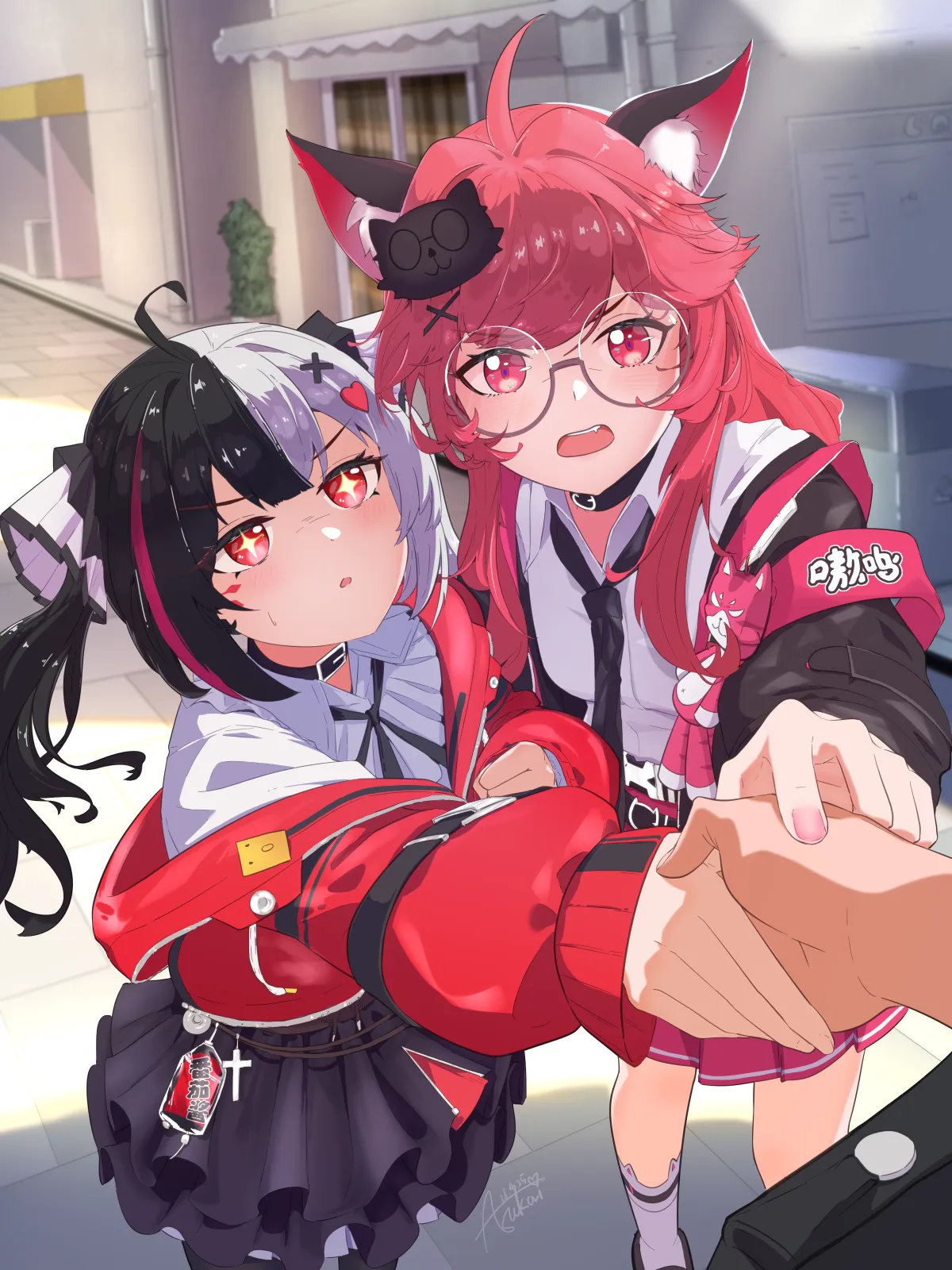 Nanally and Lacrimosa Holding Hands NTE Wallpaper #2