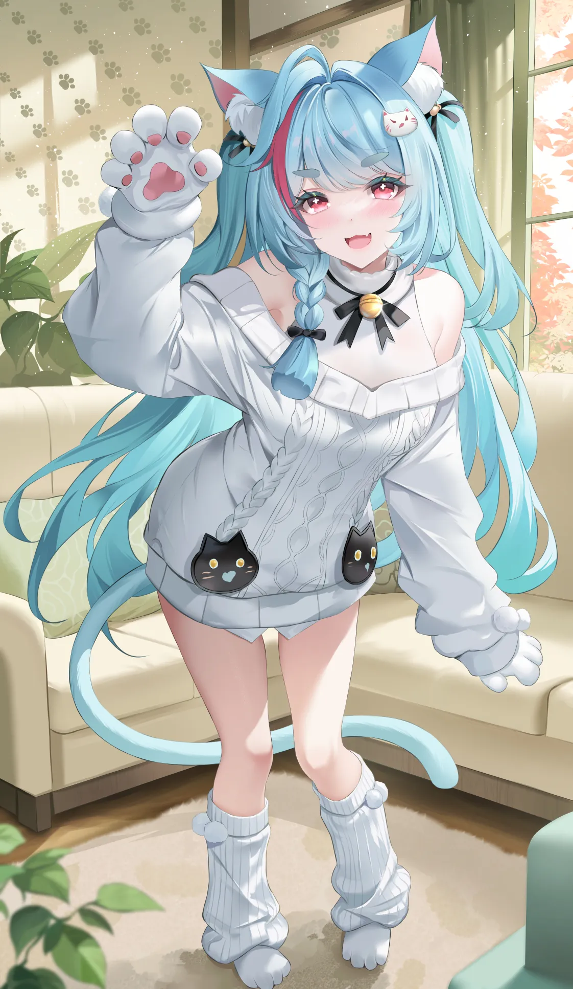 Mint Smiling Leaning Forward White Sweater by Nanoda002 (saber427) HD #21