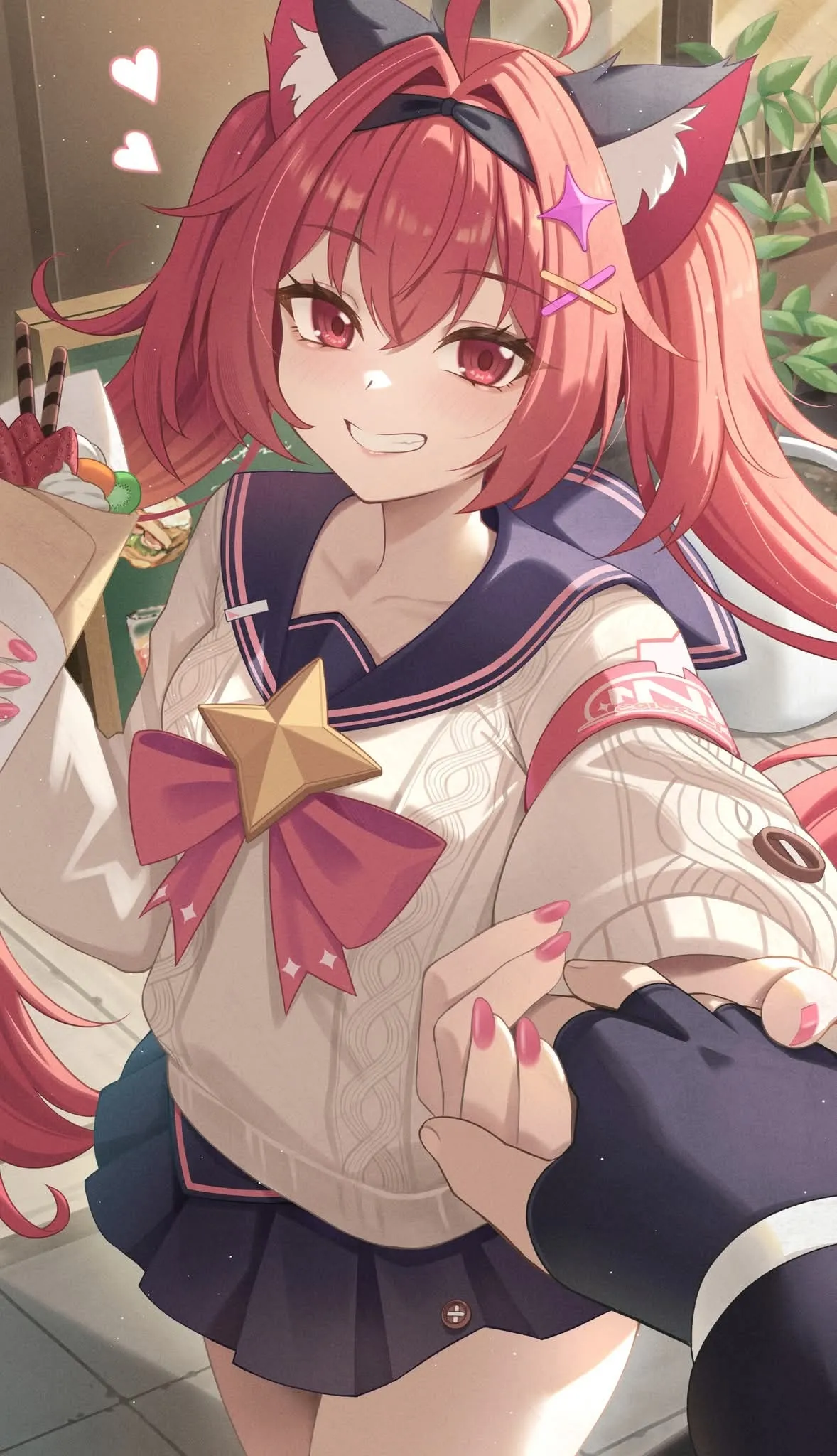 Nanally Grinning Holding Crepe POV School Uniform by Keikei (kitty Colors) #22