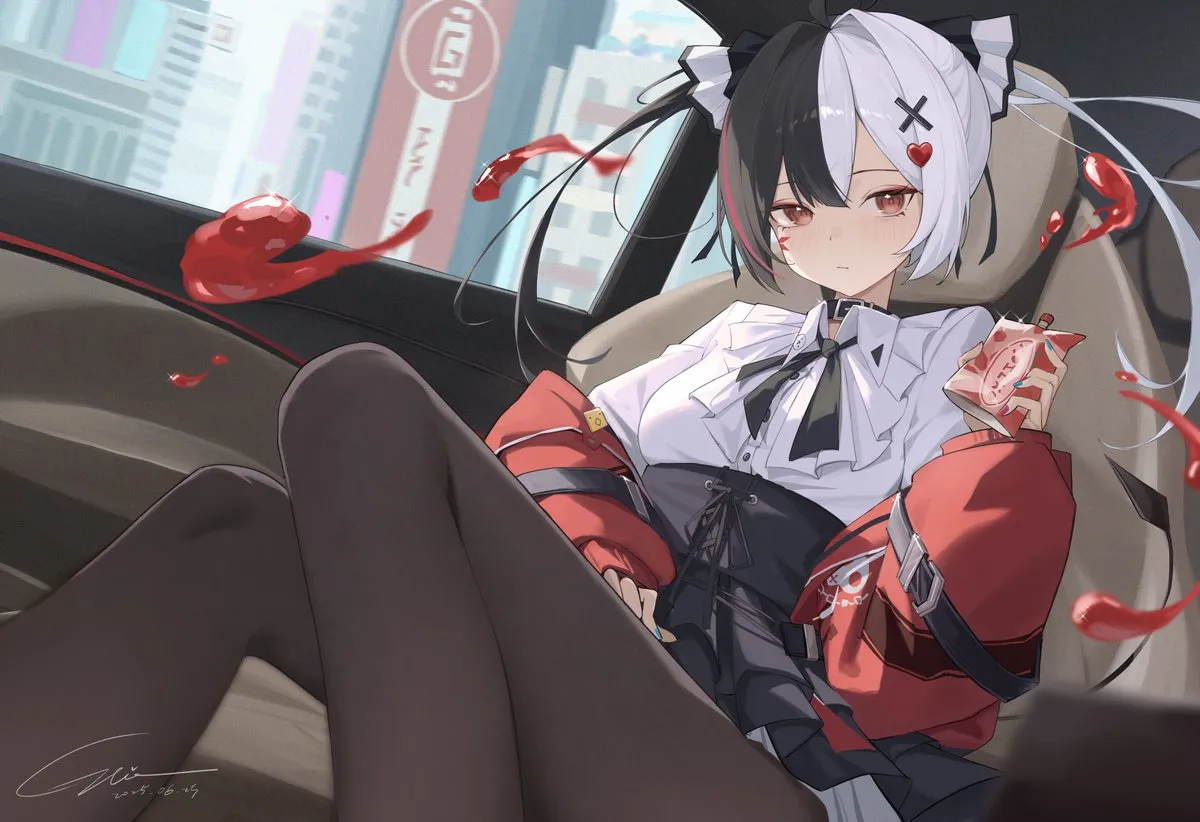 Lacrimosa Expressionless Sitting Car Interior Red Jacket by Gmi (jimmyovob) #32