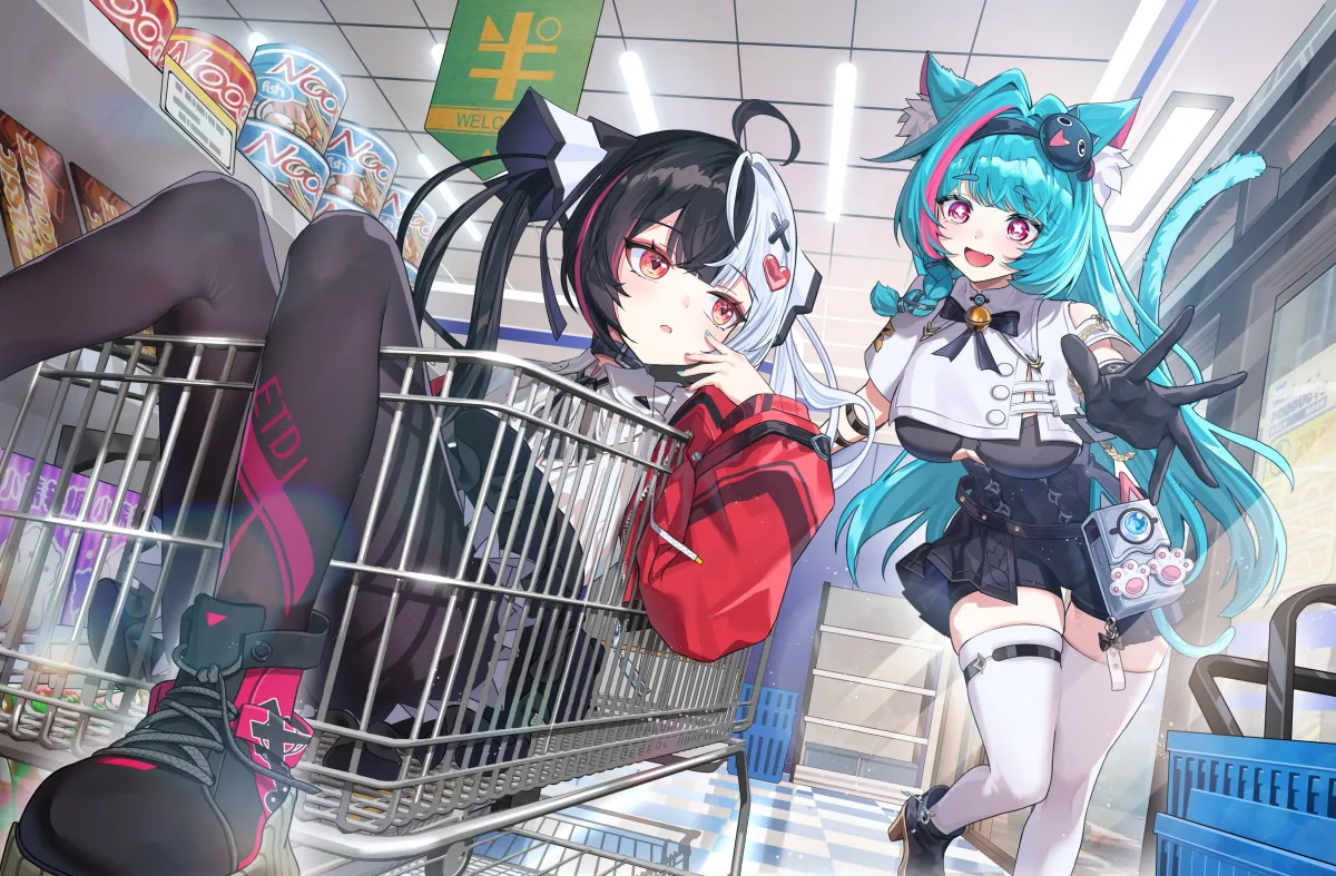Lacrimosa Mint Playful Shopping Cart Hangout by Komiya Latte 4K #44