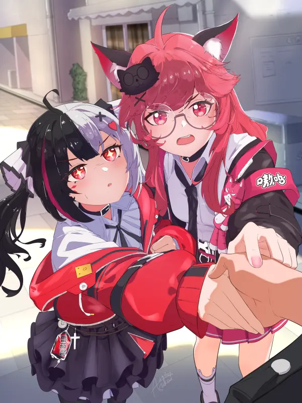 Nanally and Lacrimosa Holding Hands NTE Wallpaper #2
